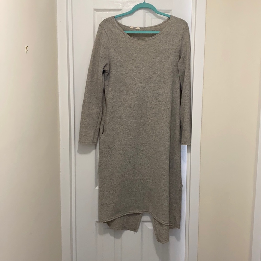 Moth knit dress Anthropologie with pockets, size small, gray, lightly worn
